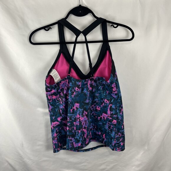 Nike NWT Multicoloured Splashy Tankini Top Women's Size L - Picture 2 of 9